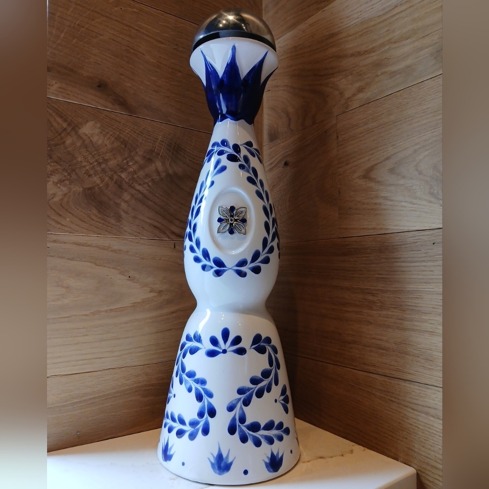 Blue and White Floral Vase